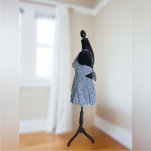 Princess Polly Thunderclouds Playsuit Romper Size 8 Blue Floral Print - Picture 9 of 15